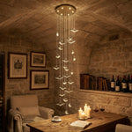 Yiosi Series Grand Cascading Glass Pendant Light Style A - scene-3