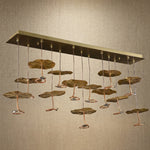 Yiosi Series Linear Cluster Copper Pendant Light - dark
