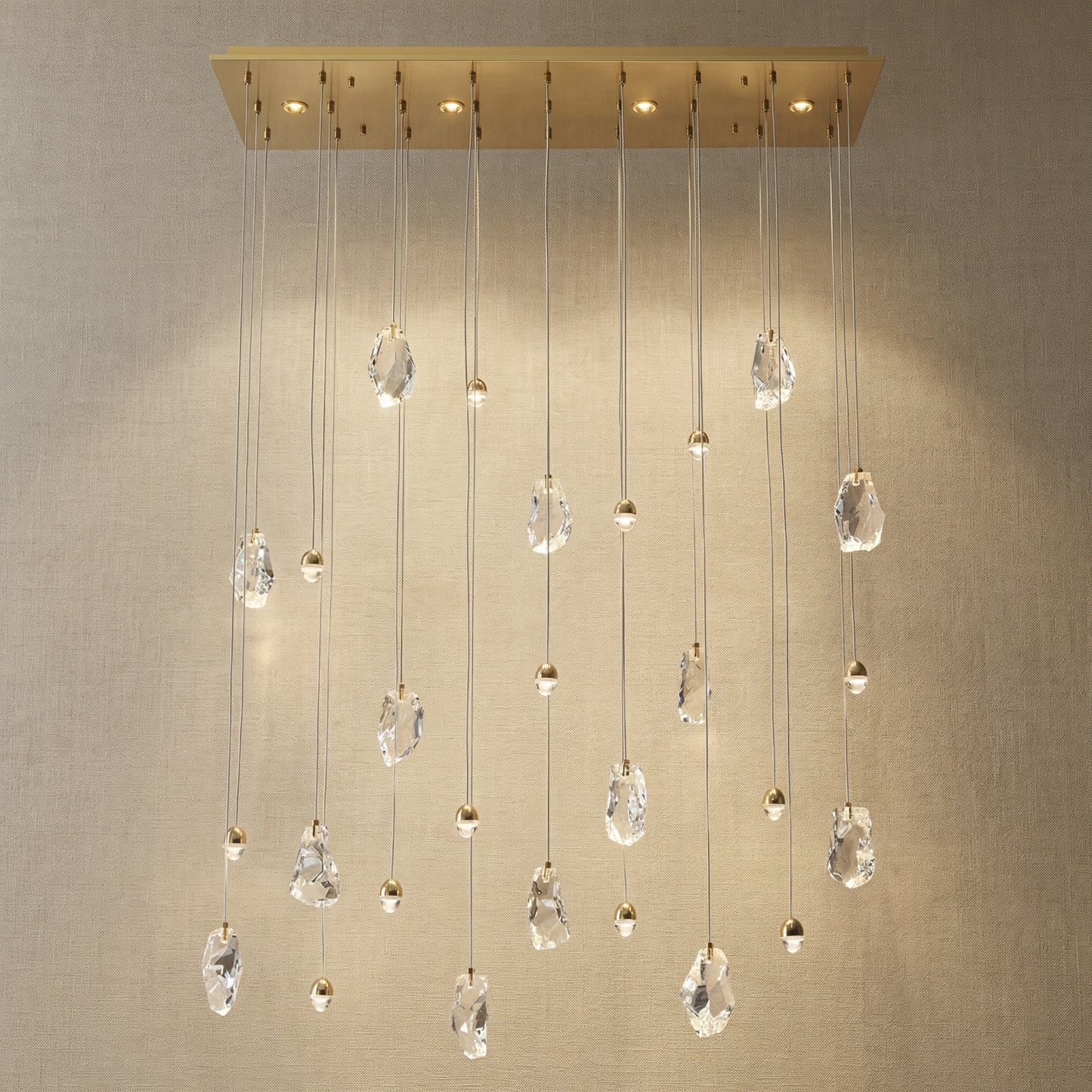 Yiosi Series Linear Cluster Crystal Pendant Light 47" Style A - 47" Linear (L1200mm)