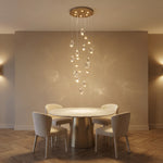 Yiosi Series Linear Cluster Crystal Pendant Light 47" Style A - scene-1
