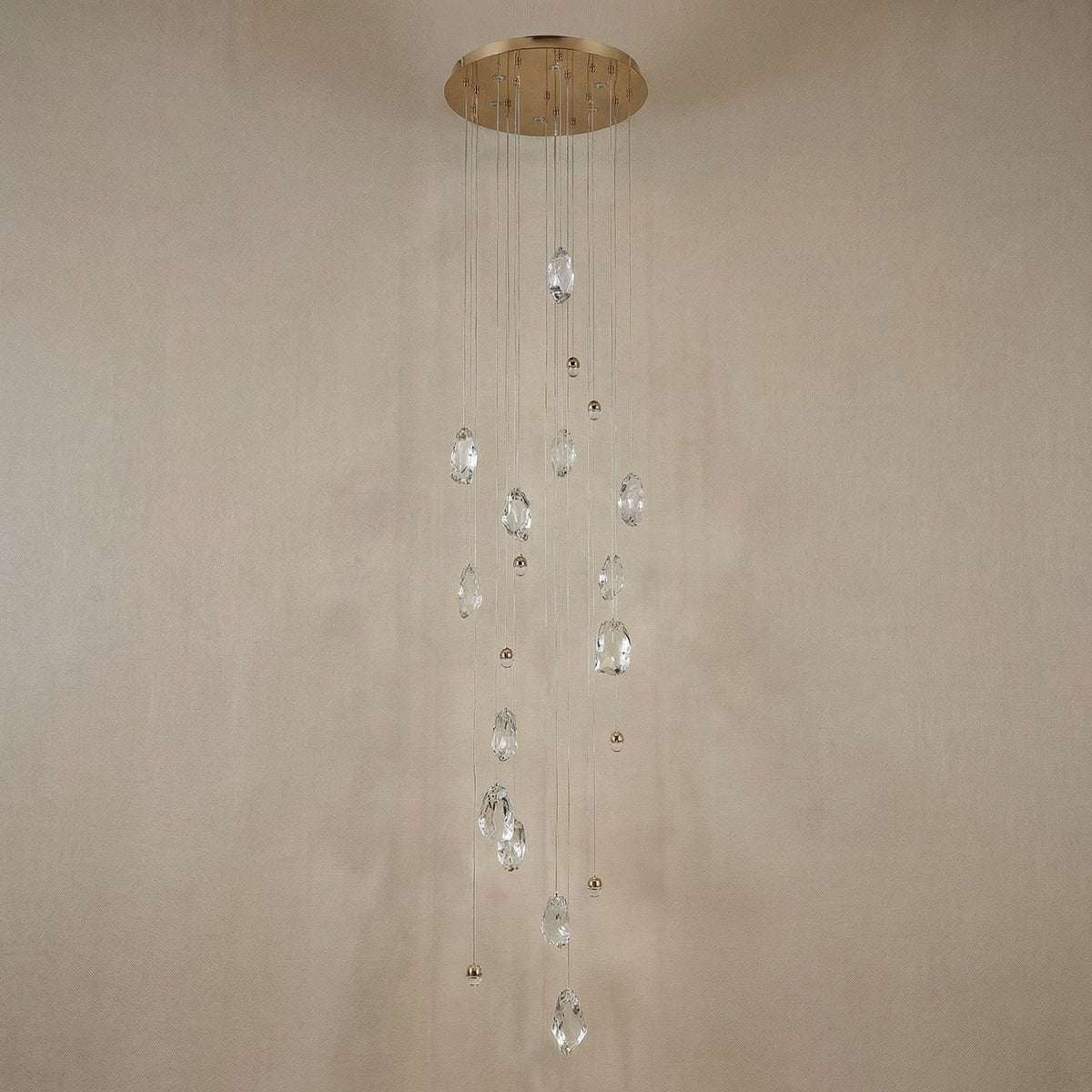 Yiosi Series Linear Cluster Crystal Pendant Light 47" Style A - dark