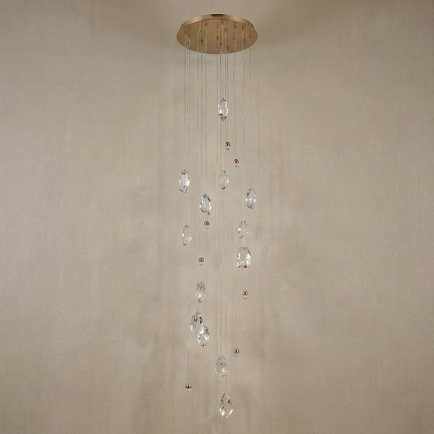 Yiosi Series Linear Cluster Crystal Pendant Light 47" Style A - dark