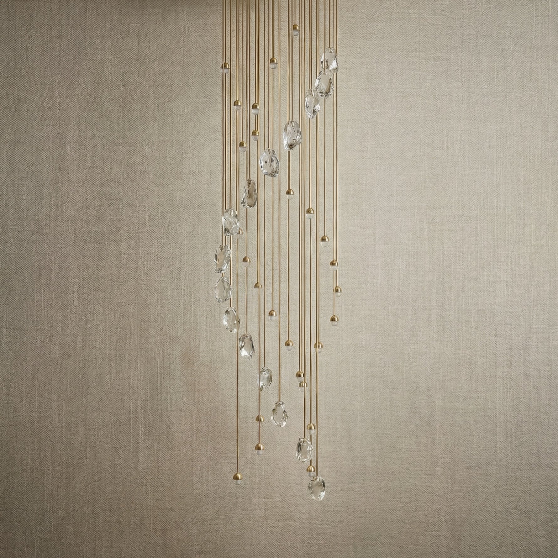 Yiosi Series Linear Cluster Crystal Pendant Light 47" Style A - dark