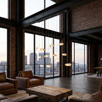 Yiosi Series Linear Cluster Crystal Pendant Light 47" Style B - scene-2