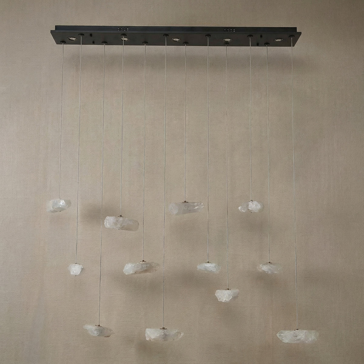 Yiosi Series Linear Cluster Crystal Pendant Light 47" Style B - dark