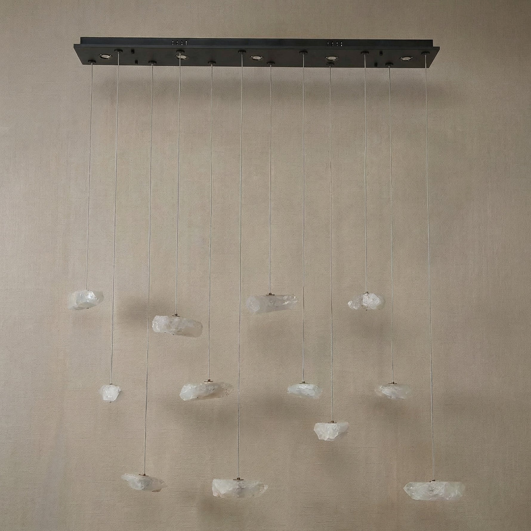 Yiosi Series Linear Cluster Crystal Pendant Light 47" Style B - dark