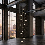 Yiosi Series Linear Cluster Crystal Pendant Light 47" Style B - scene-2