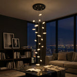 Yiosi Series Linear Cluster Crystal Pendant Light 47" Style B - scene-3