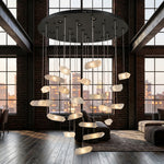 Yiosi Series Linear Cluster Crystal Pendant Light 47" Style B - scene-2