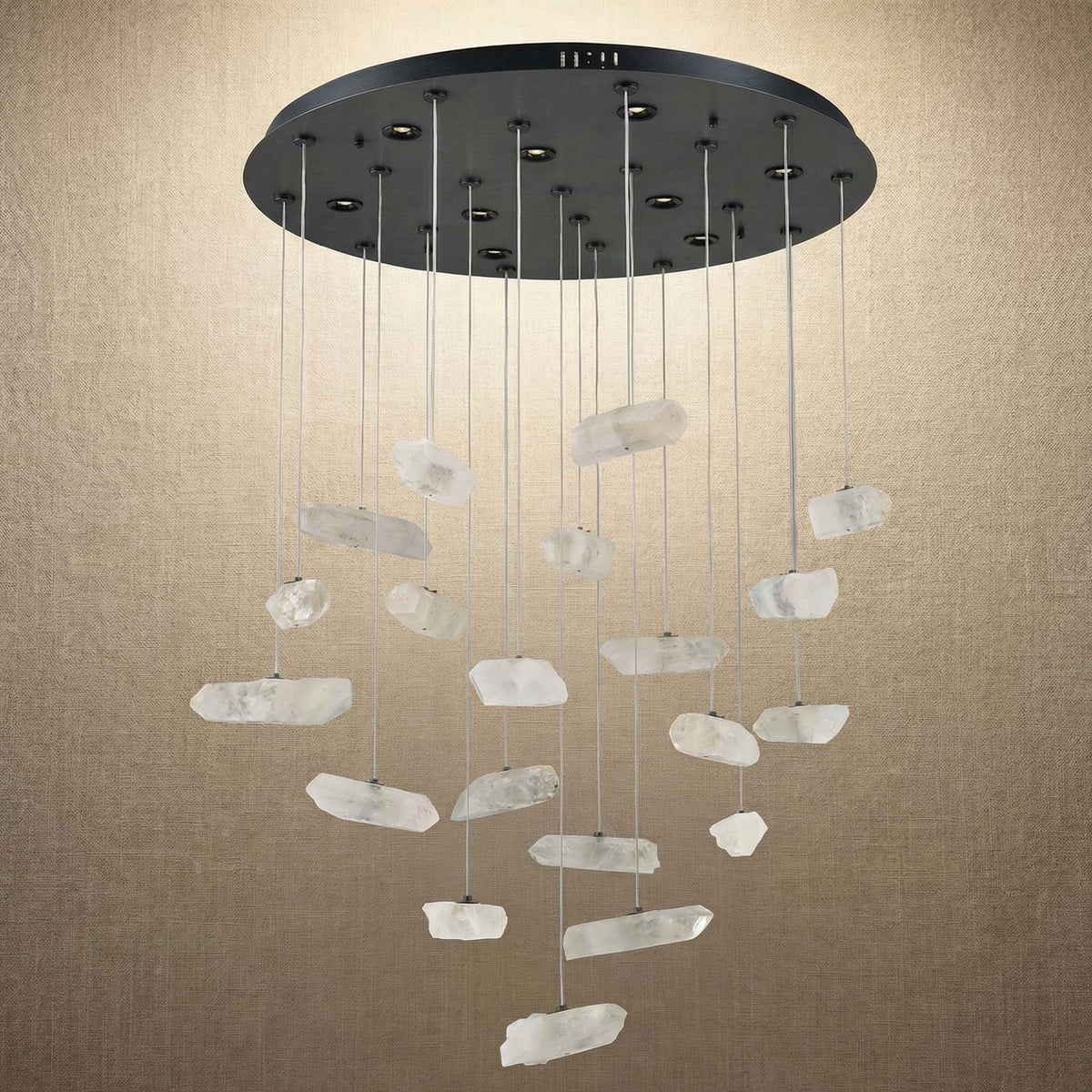 Yiosi Series Linear Cluster Crystal Pendant Light 47" Style B - dark