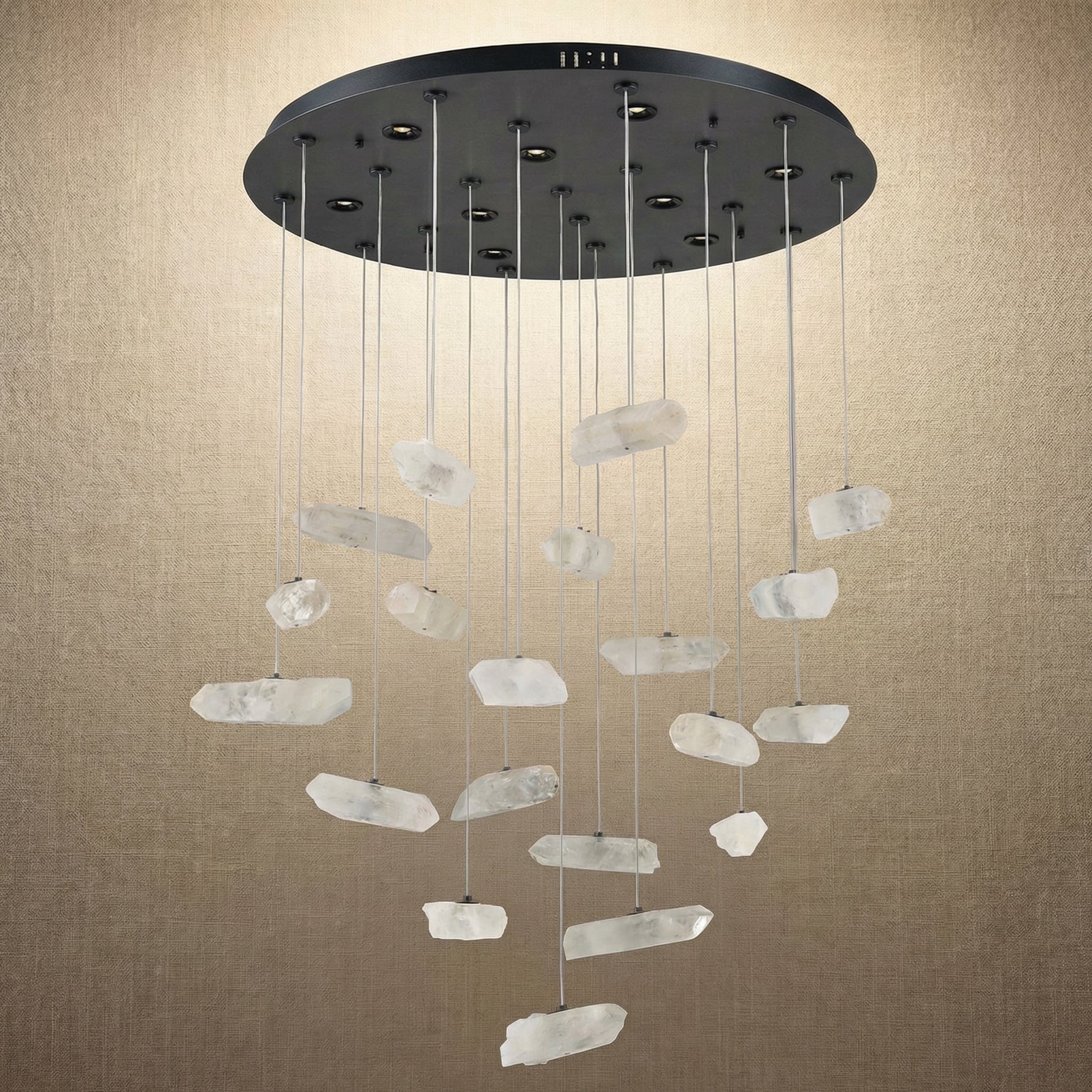 Yiosi Series Linear Cluster Crystal Pendant Light 47" Style B - dark