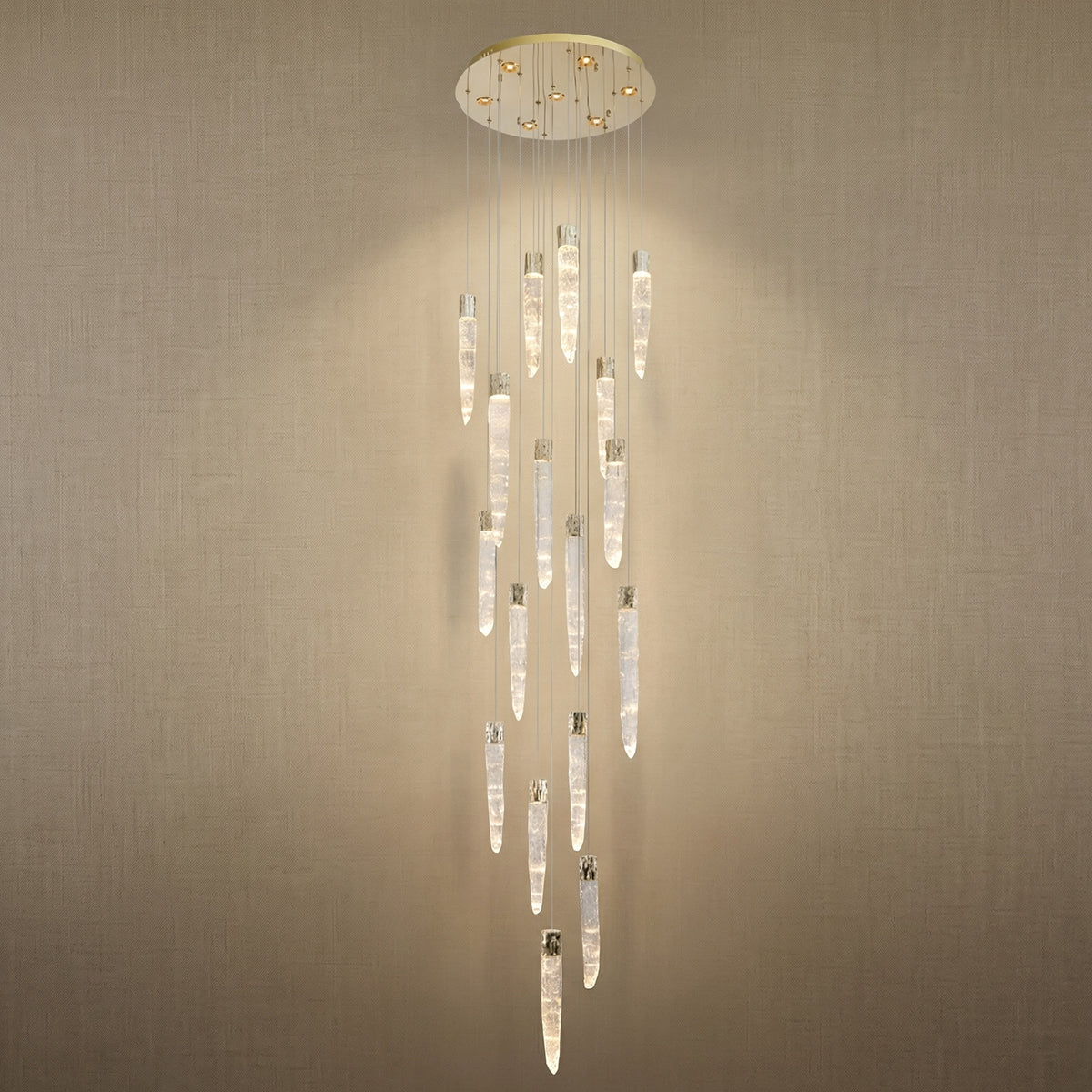 Yiosi Series Linear Cluster Metal Pendant Light - 24" (Dia 600mm)