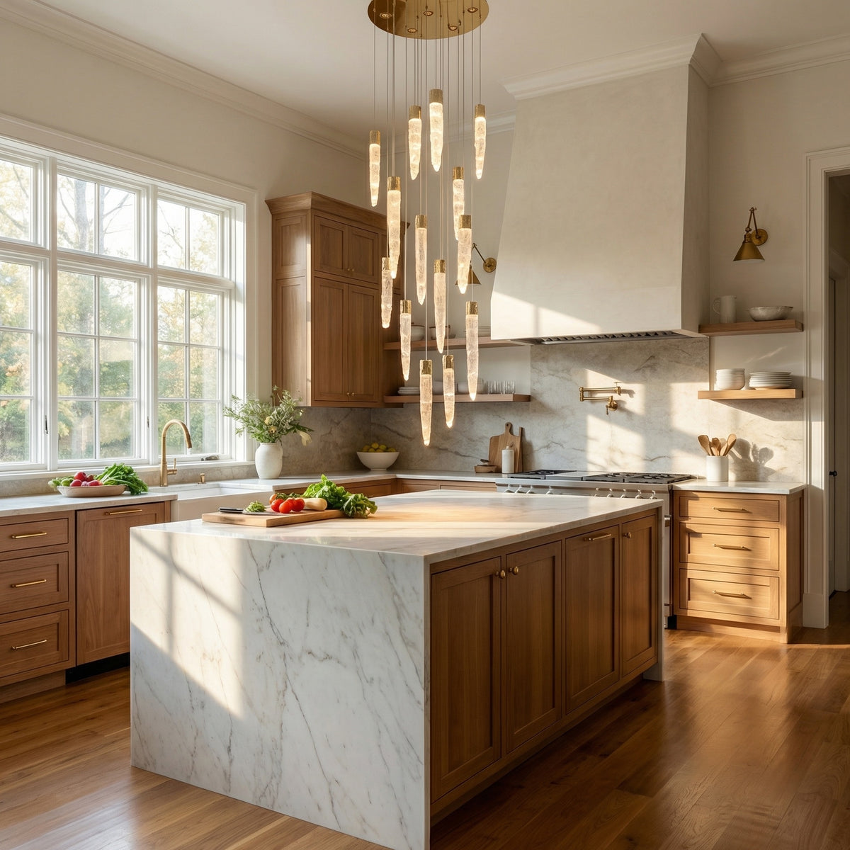 Yiosi Series Linear Cluster Metal Pendant Light - scene-2
