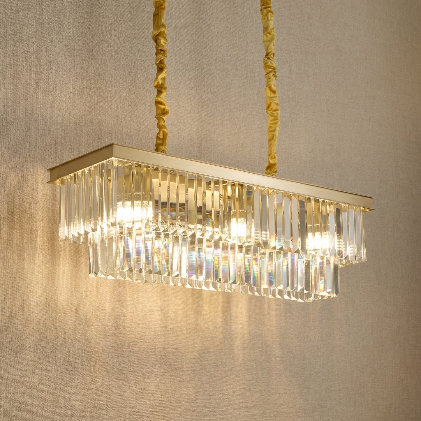 Yiosi Series Linear Crystal Pendant Light 31" - 31" Linear (L800mm)