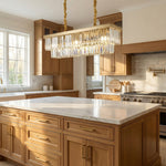 Yiosi Series Linear Crystal Pendant Light 31" - scene-2