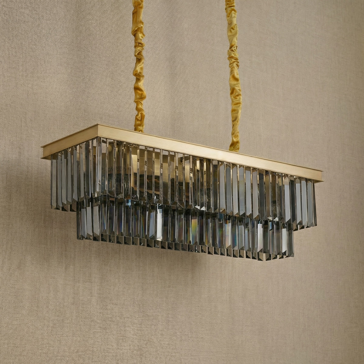 Yiosi Series Linear Crystal Pendant Light 31" - dark