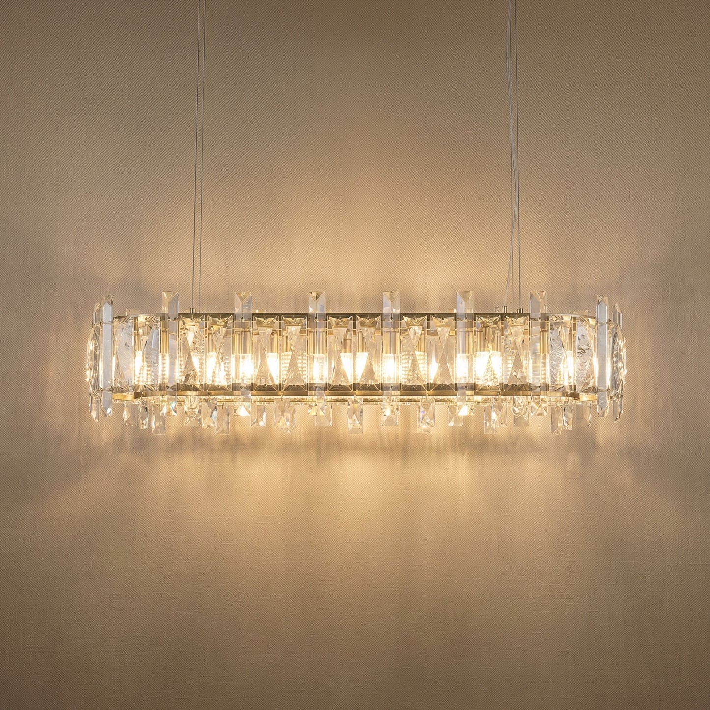 Yiosi Series Linear Crystal Pendant Light 49" - 49" Linear (L1250mm)