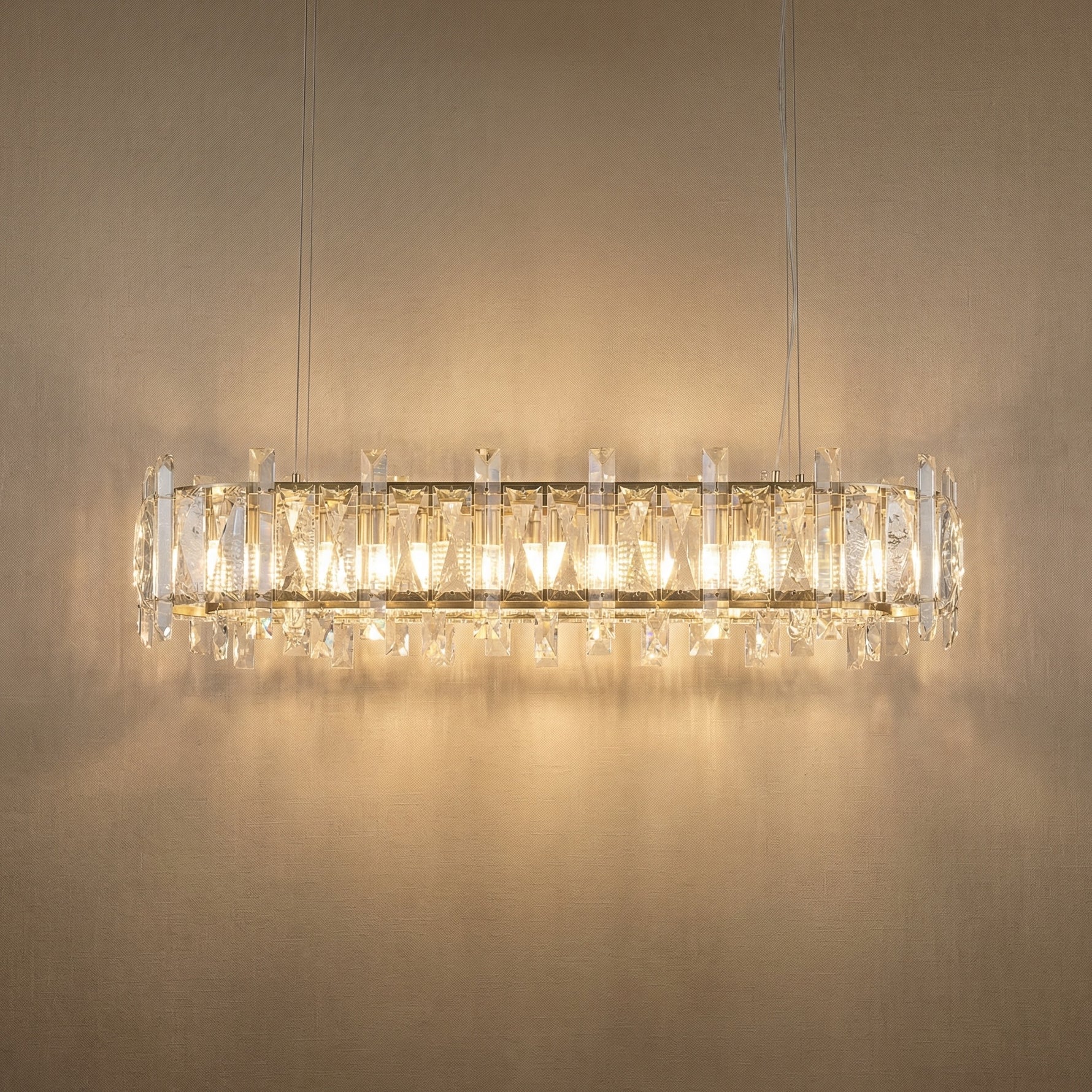 Yiosi Series Linear Crystal Pendant Light 49" - 49" Linear (L1250mm)