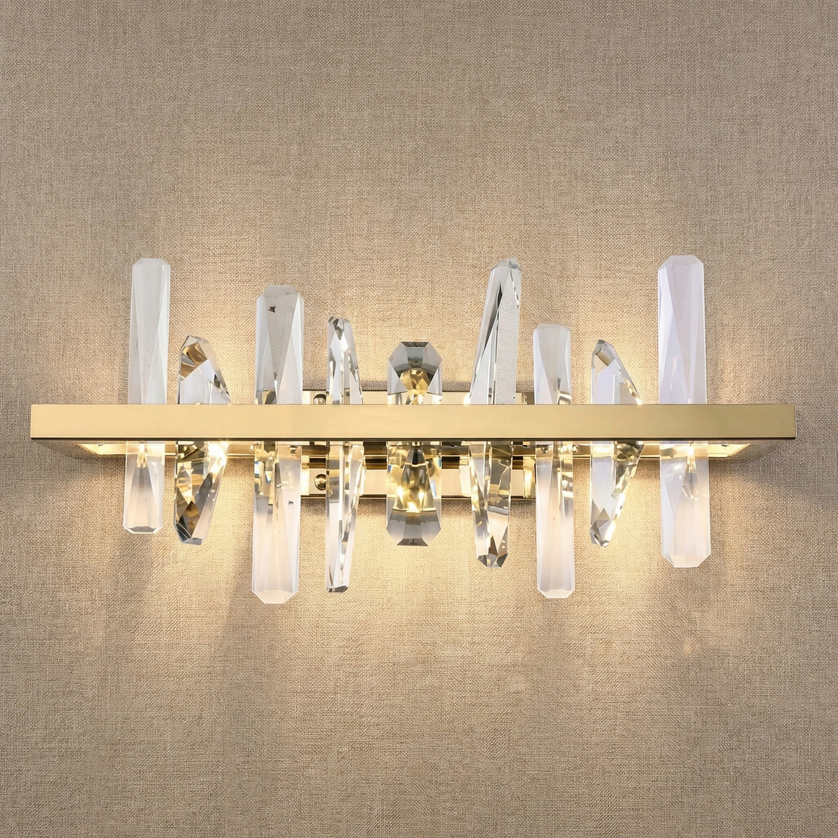 Yiosi Series Linear Crystal Wall Sconce - 20" Linear (L520mm)