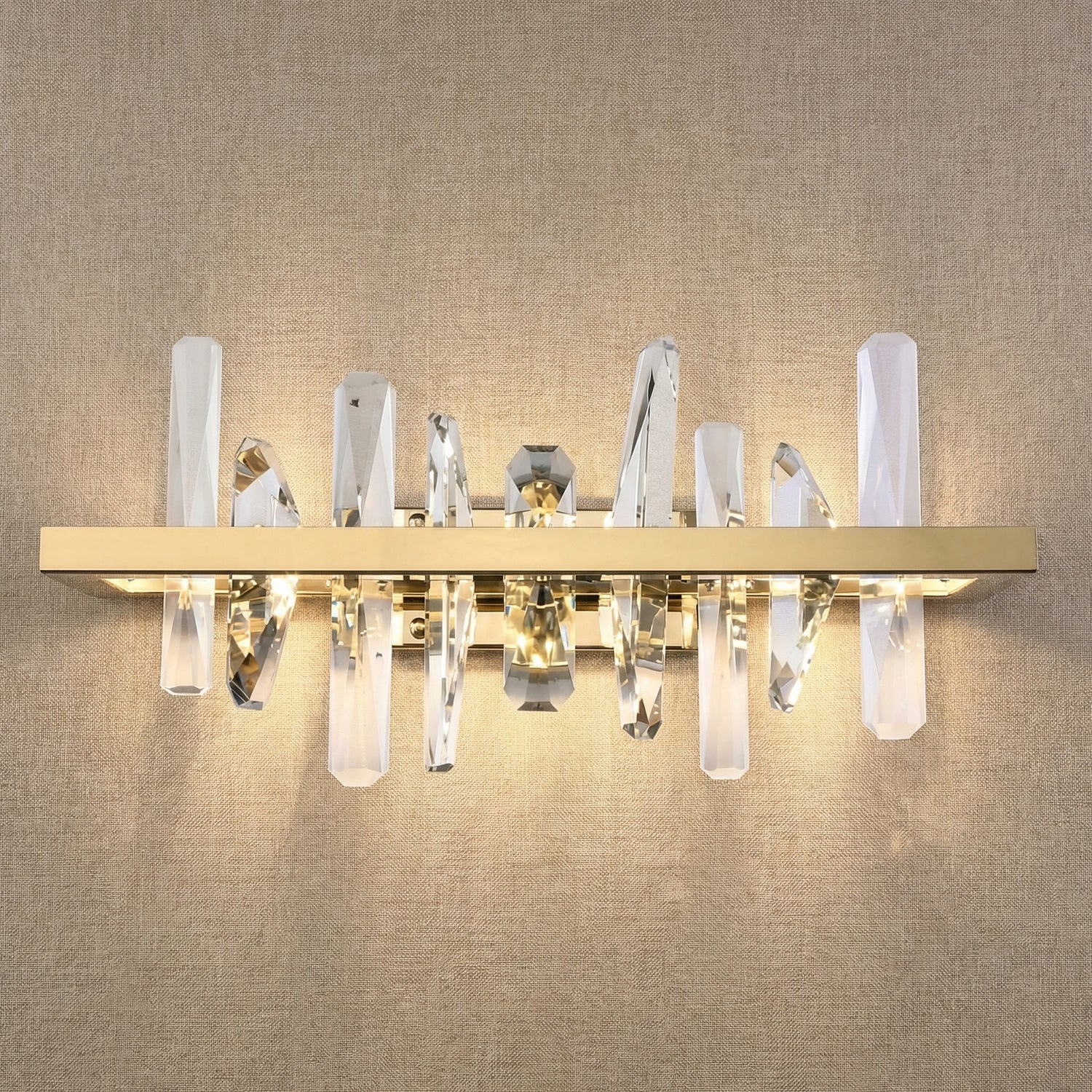 Yiosi Series Linear Crystal Wall Sconce - 20" Linear (L520mm)