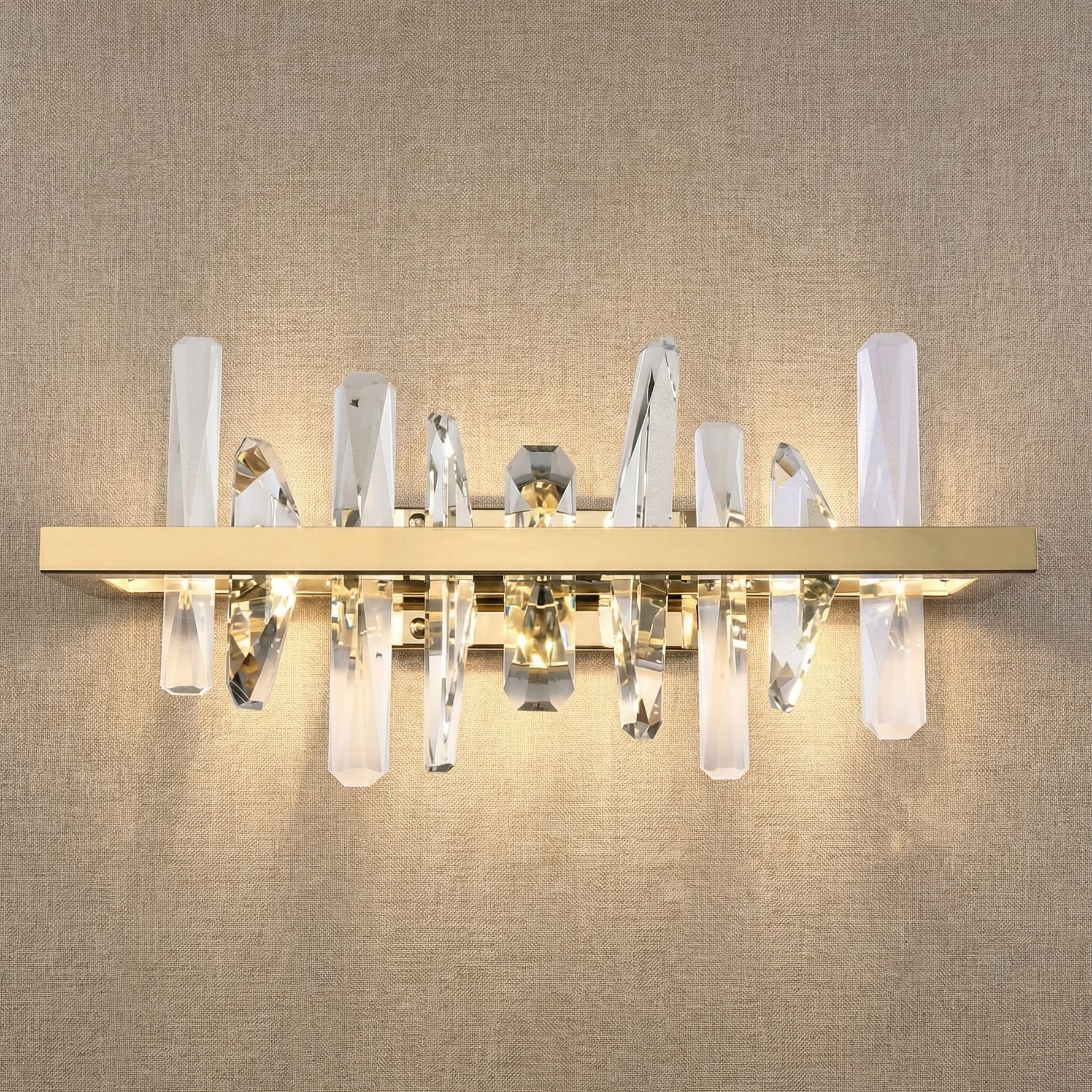 Yiosi Series Linear Crystal Wall Sconce - 20" Linear (L520mm)