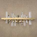 Yiosi Series Linear Crystal Wall Sconce - dark