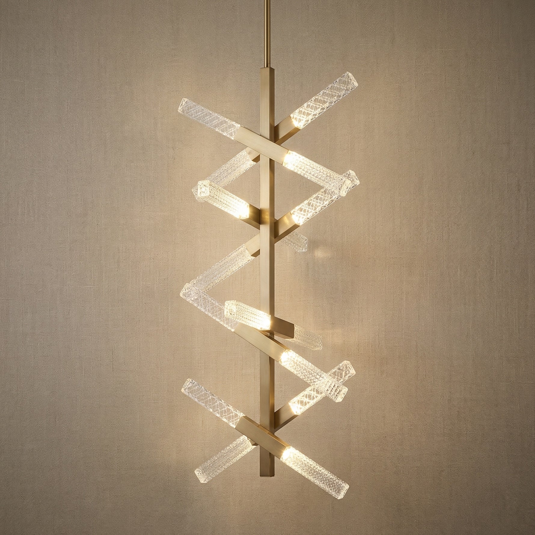 Yiosi Series Linear Glass Pendant Light 39" Style A - 20" (Dia 505mm)