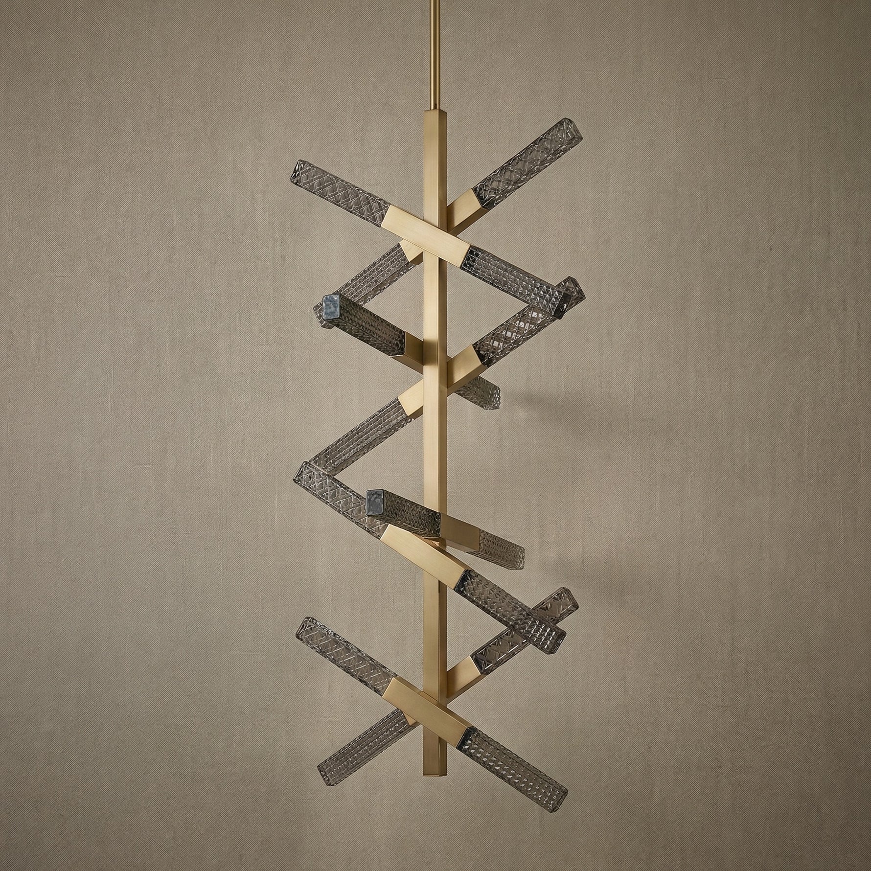 Yiosi Series Linear Glass Pendant Light 39" Style A - dark