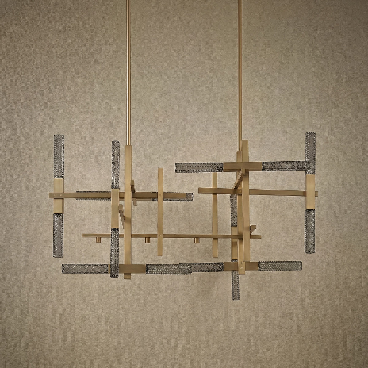 Yiosi Series Linear Glass Pendant Light 39" Style A - dark