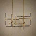 Yiosi Series Linear Glass Pendant Light 39" Style A - dark