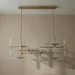 Yiosi Series Linear Glass Pendant Light 39" Style A - dark