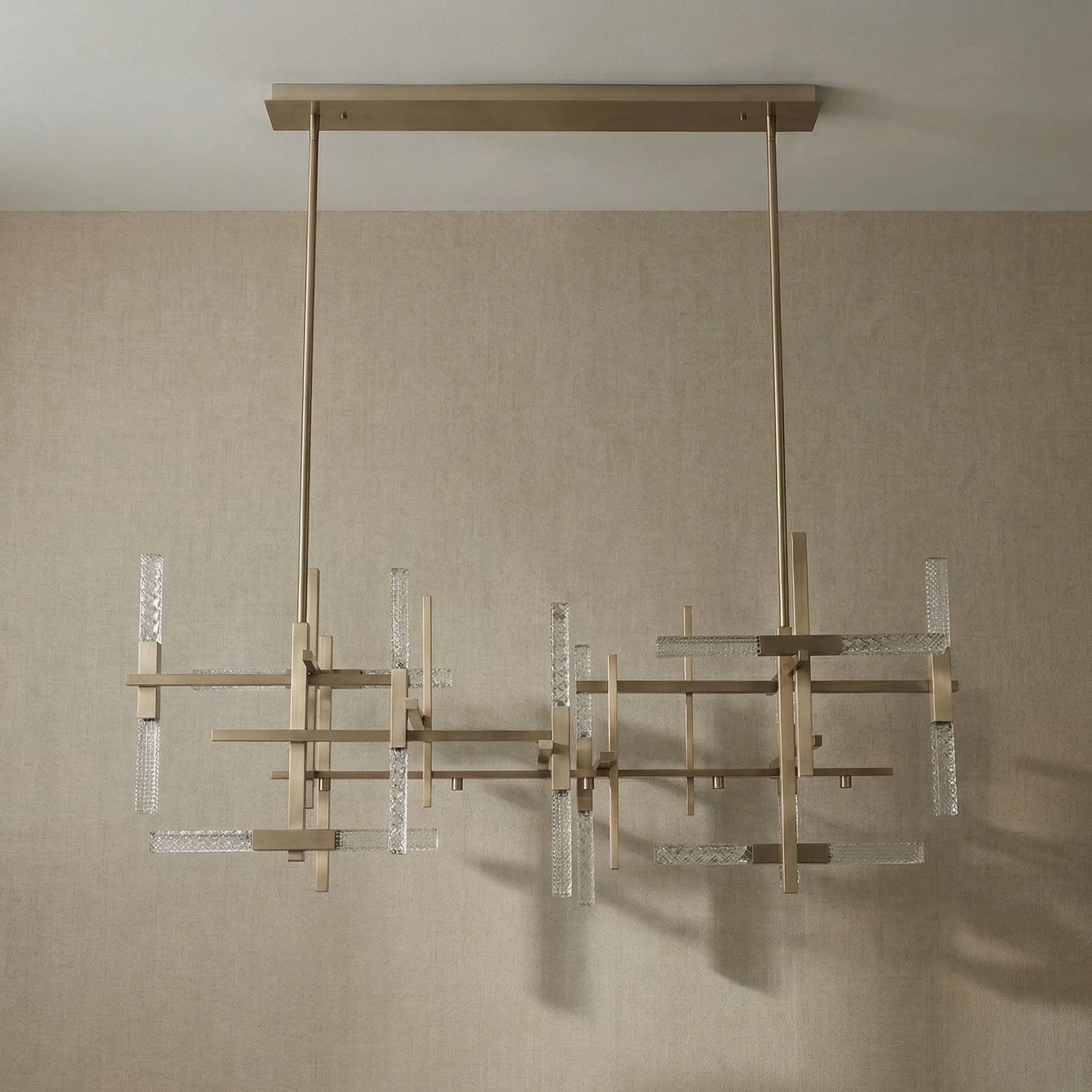 Yiosi Series Linear Glass Pendant Light 39" Style A - dark
