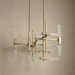 Yiosi Series Linear Glass Pendant Light 39" Style A - dark