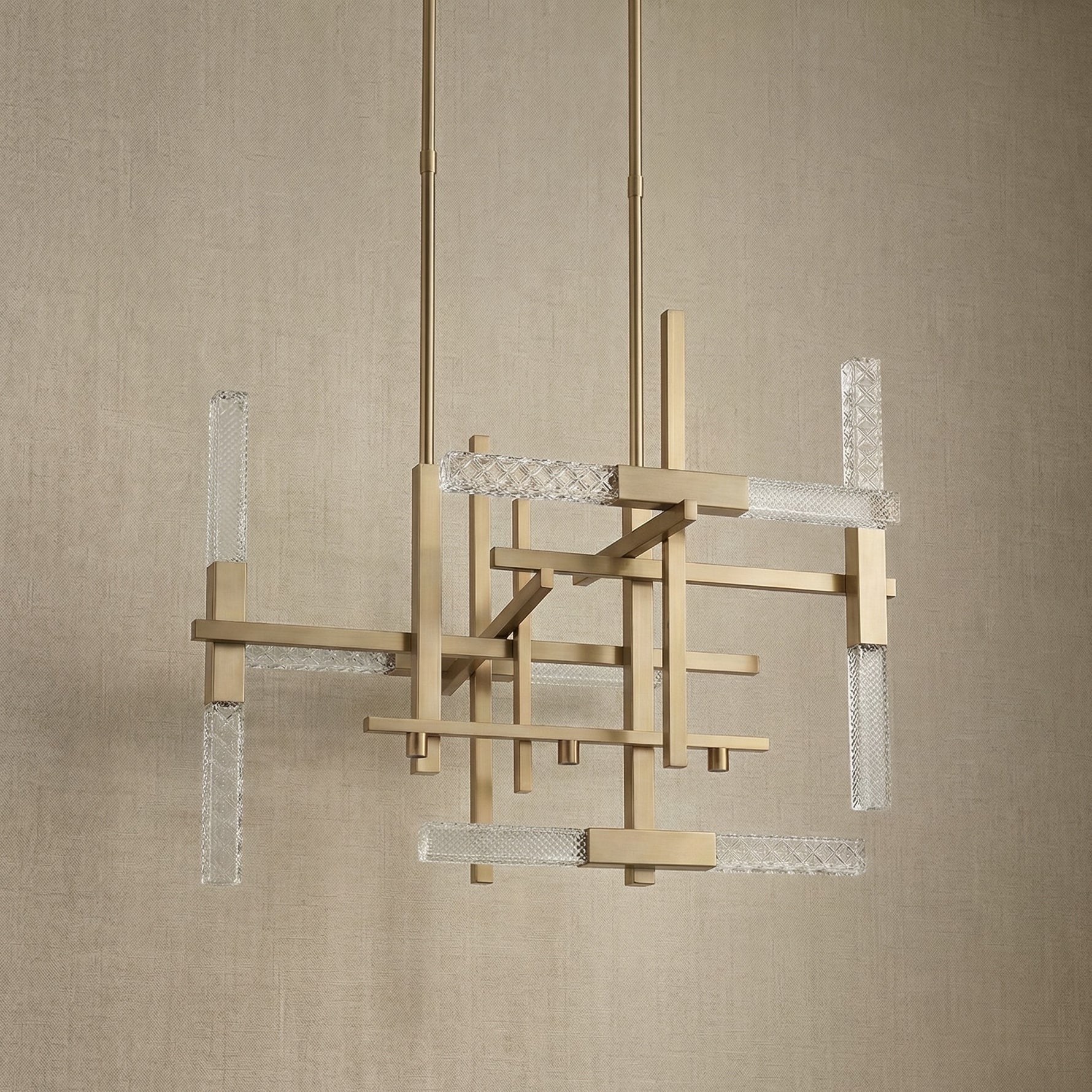 Yiosi Series Linear Glass Pendant Light 39" Style A - dark