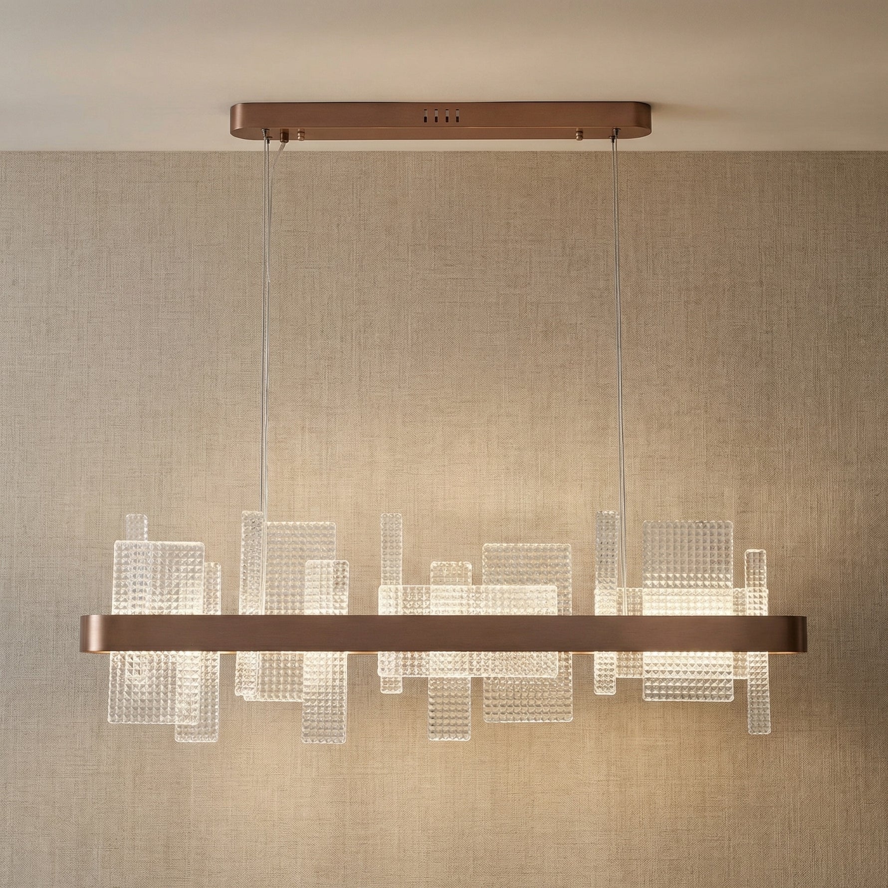 Yiosi Series Linear Glass Pendant Light 39" Style B - 39" Linear (L1000mm)