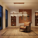 Yiosi Series Linear Glass Pendant Light 39" Style B - scene-1
