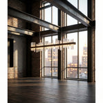 Yiosi Series Linear Glass Pendant Light 39" Style B - scene-2