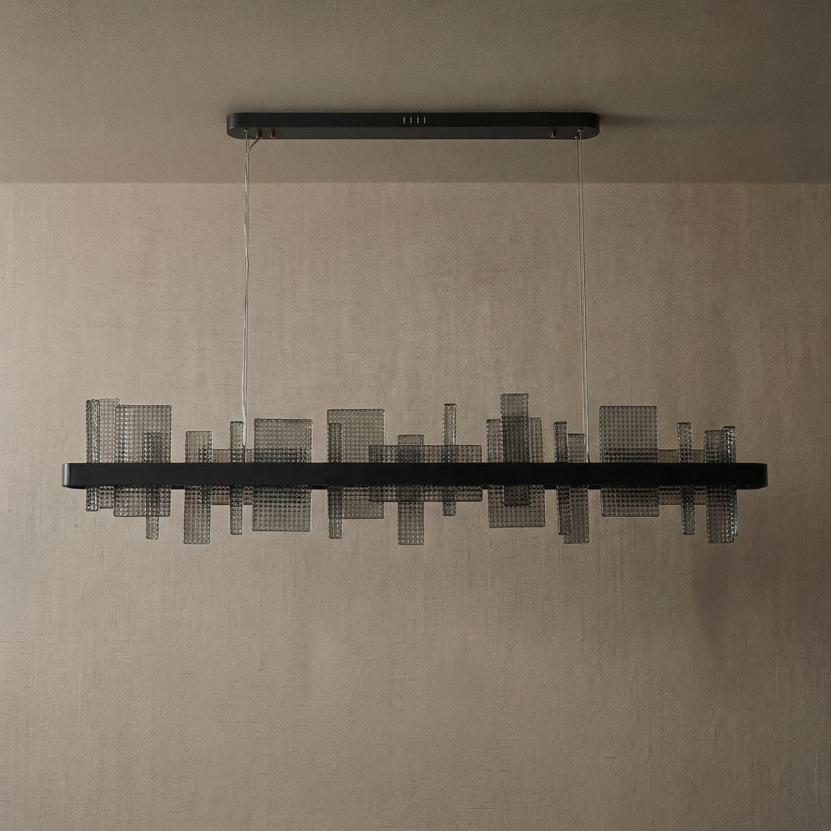 Yiosi Series Linear Glass Pendant Light 39" Style B - dark