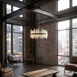 Yiosi Series Linear Glass Pendant Light 39" Style B - scene-2