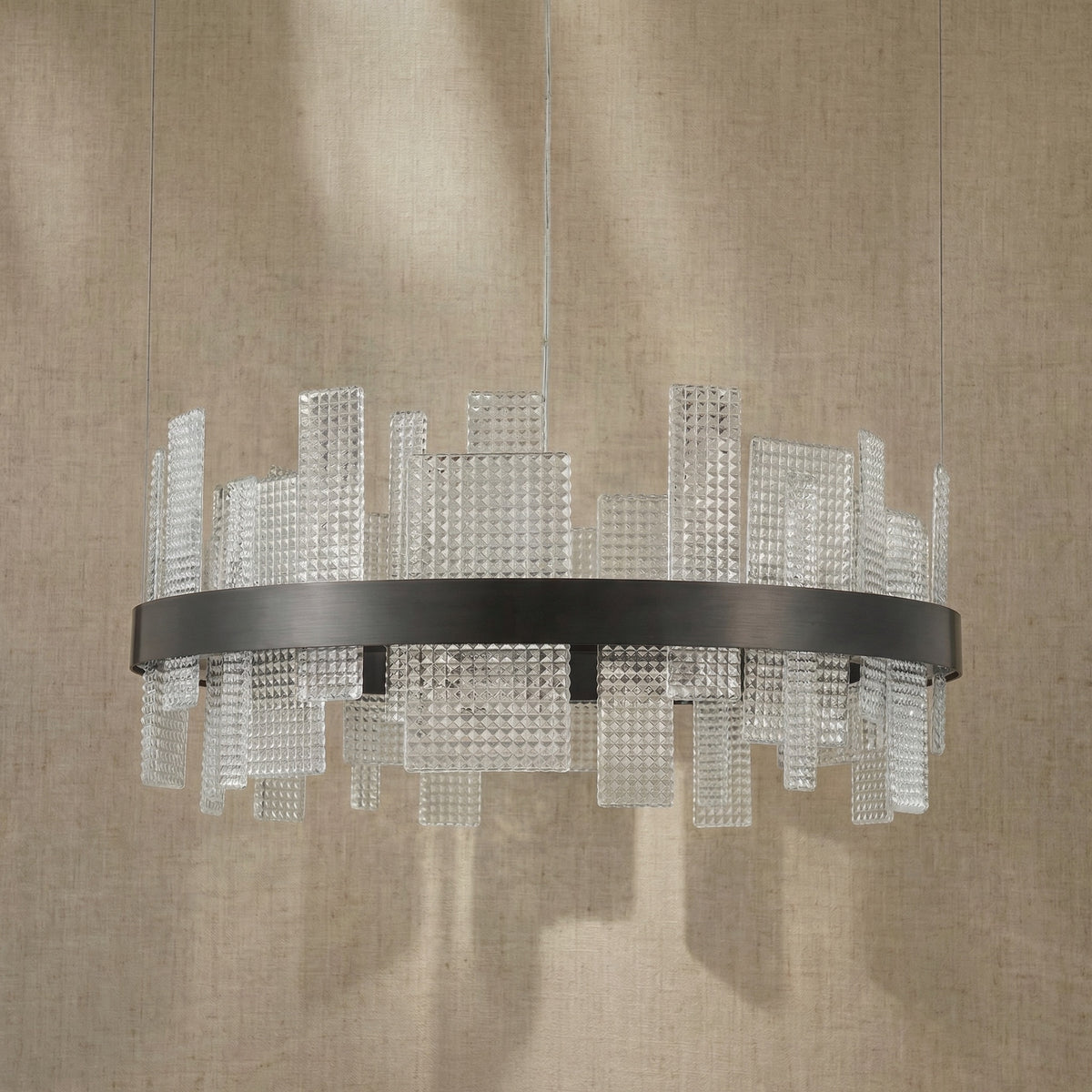 Yiosi Series Linear Glass Pendant Light 39" Style B - dark