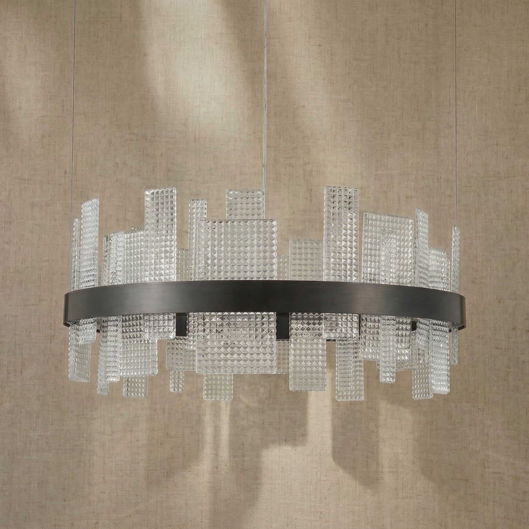 Yiosi Series Linear Glass Pendant Light 39" Style B - dark