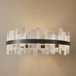 Yiosi Series Linear Glass Pendant Light 39" Style B - 35" (Dia 900mm)