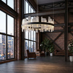 Yiosi Series Linear Glass Pendant Light 39" Style B - scene-2