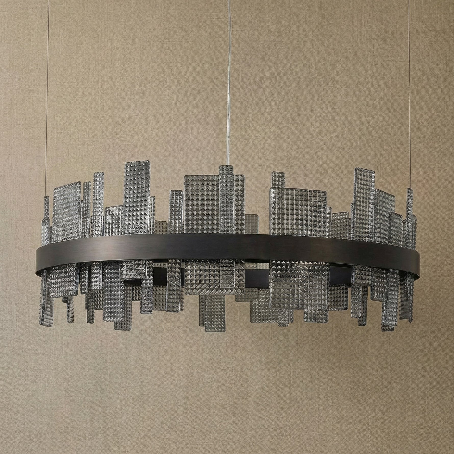 Yiosi Series Linear Glass Pendant Light 39" Style B - dark