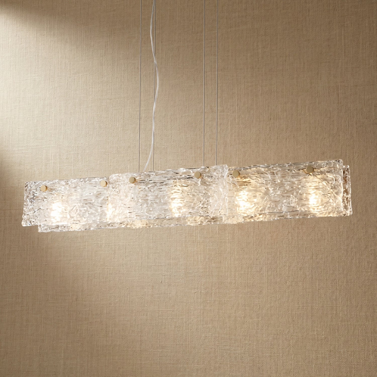 Yiosi Series Linear Glass Pendant Light 42" - 42" Linear (L1060mm)