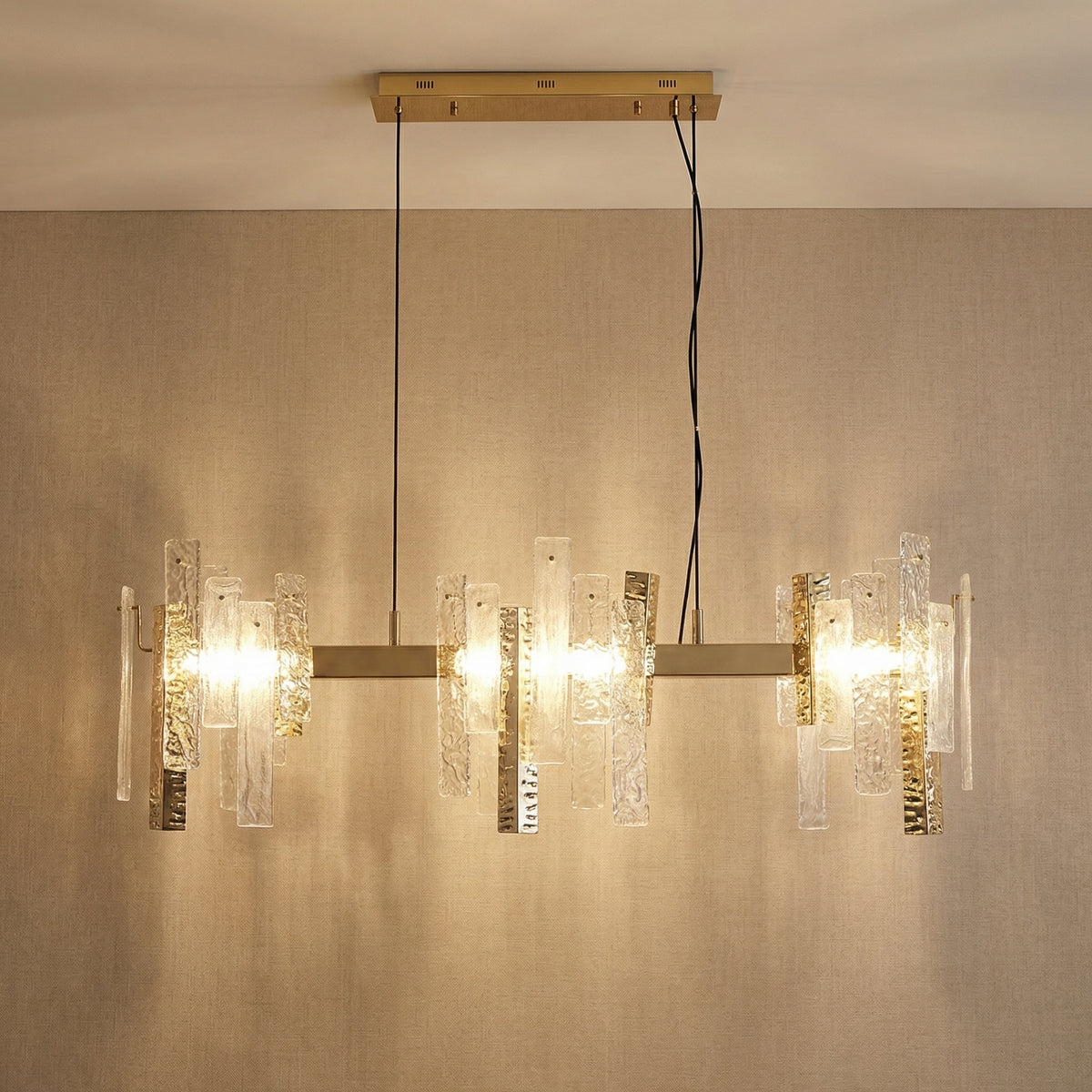Yiosi Series Linear Glass Pendant Light 45" Style A - 45" Linear (L1150mm)