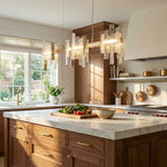 Yiosi Series Linear Glass Pendant Light 45" Style A - scene-2