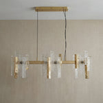 Yiosi Series Linear Glass Pendant Light 45" Style A - dark