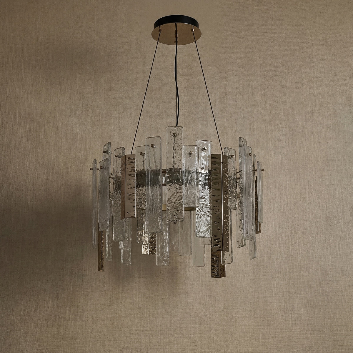 Yiosi Series Linear Glass Pendant Light 45" Style A - dark