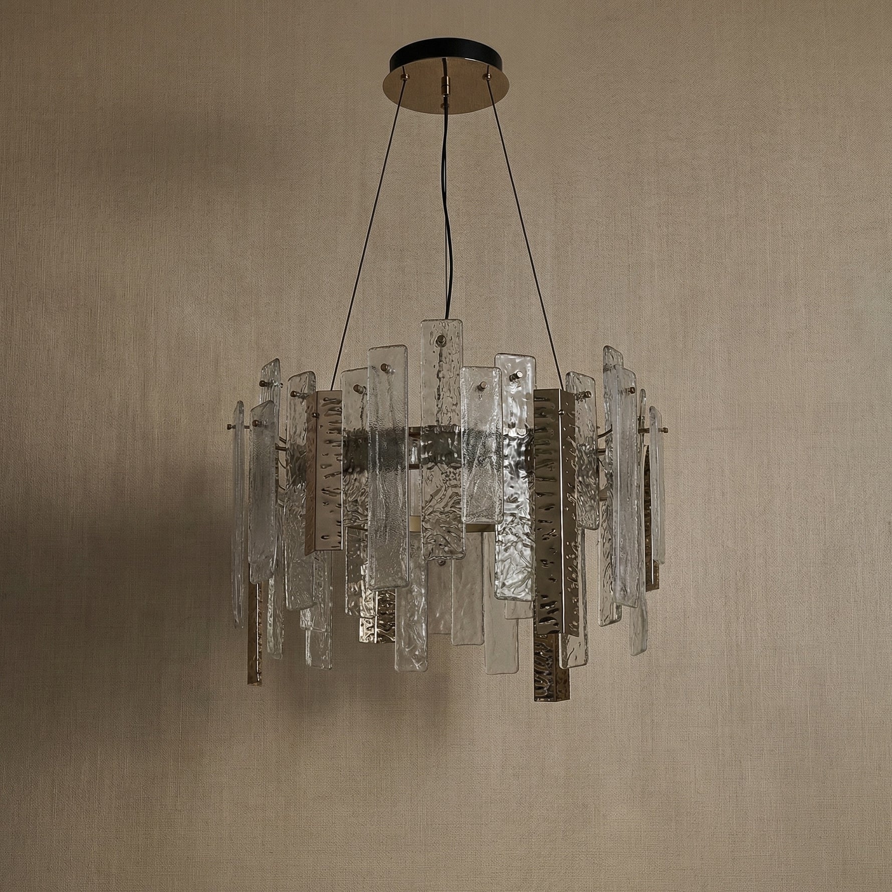 Yiosi Series Linear Glass Pendant Light 45" Style A - dark